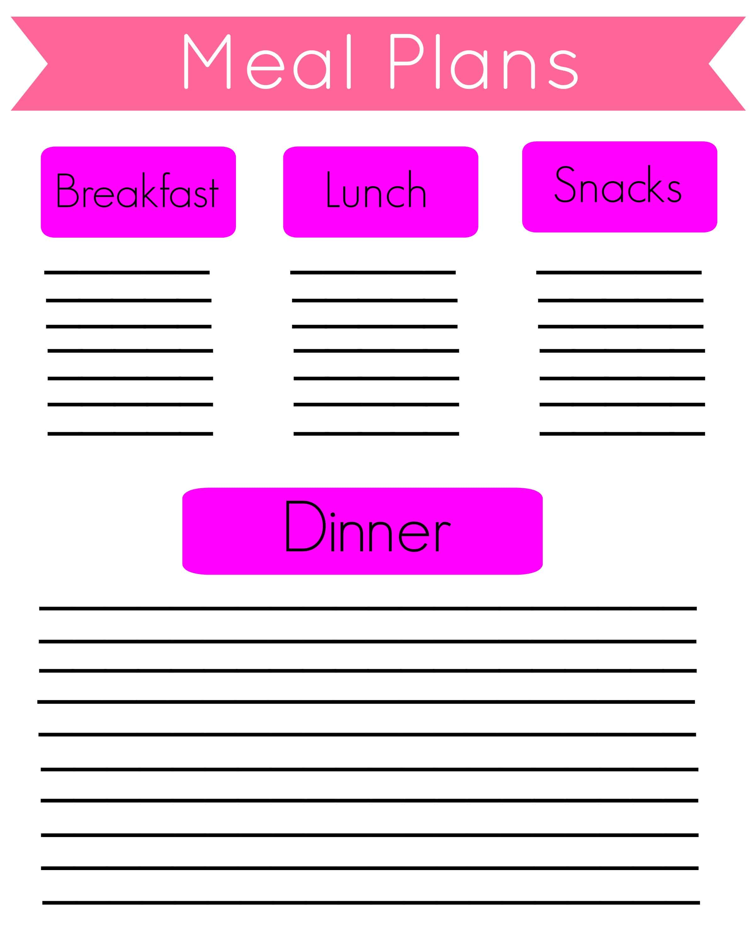 FREE Meal Plan Printables And Two Weeks Of Meals Tastefully Frugal