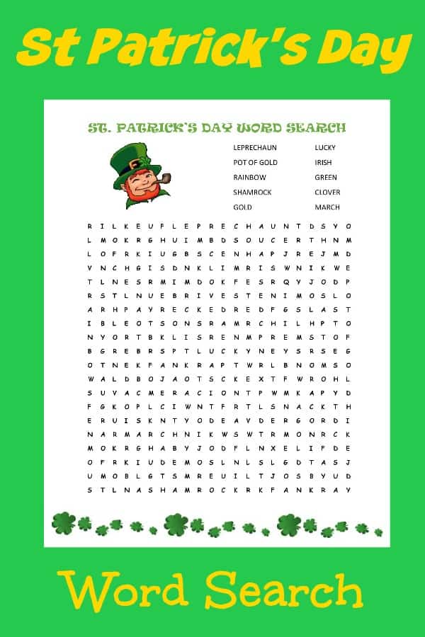 This word search is the perfect St. Patrick's Day activity for kids to keep them busy and get them learning!