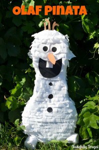 Olaf Pinata and Other Frozen Party Ideas www.tastefullyfrugal.org #ad #BDayOnBudget #CollectiveBias @Walmart