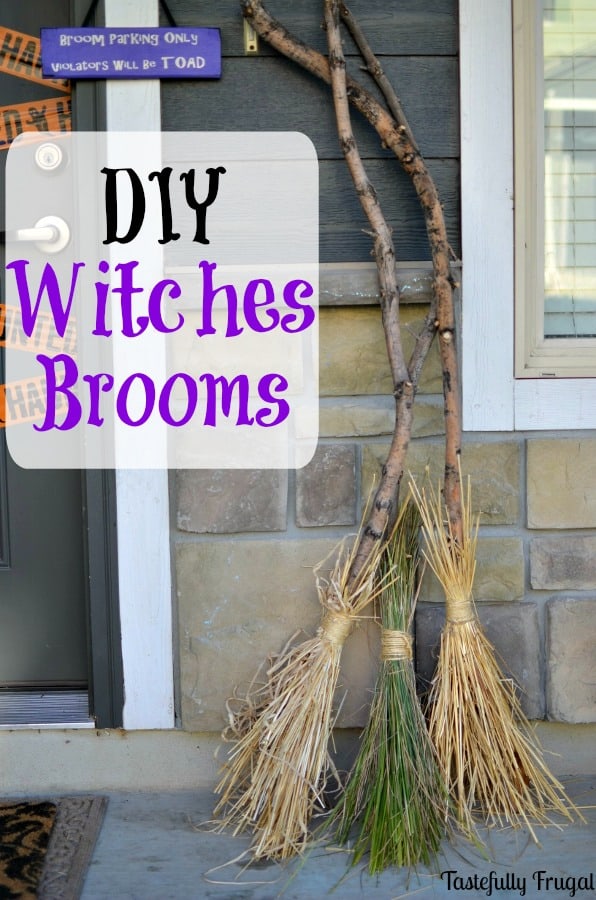 DIY Witches Brooms | Tastefully Frugal's 13 Frightfully Fun Days of Halloween