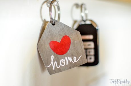 Leather Keychain New Home Gift