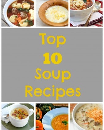 Top 10 Soup Recipes & Tasty Tuesday Link Party Meal Plan Monday #7 | Tastefully Frugal