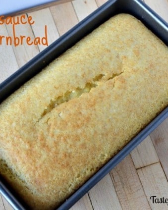 Applesauce Cornbread and The Tasty Tuesdays Link Party Applesauce Cornbread. Moist and Dense. Perfect to pair with chili!