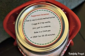 It's Beginning To Cook A Lot Like Christmas: Peppermint Brownies In A Jar. 12 Frugal Days of Chistmas Gifts