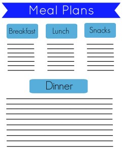 FREE Meal Plan Printable