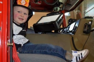 Taking my 2 year old to the fire station for his birthday.