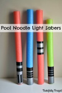 Pool Noodle Light Sabers: A must have for any Star Wars party!