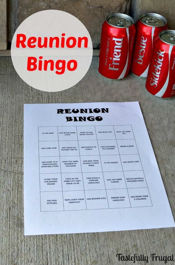 reunion bingo free printable tastefully frugal