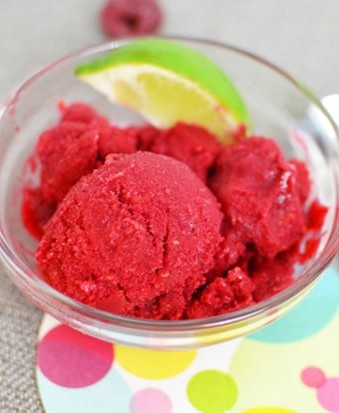 Raspberry Limeade Sorbet: Enjoy the sweet tartness of raspberries and lime in this cool, creamy sorbet.