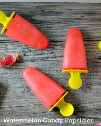 Watermelon Candy Popsicles www.tastefullyfrugal.org