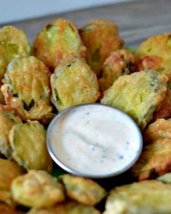 Fried Pickles: This 15 minute appetizer is sure to be a game day hit! www.tastefullyfrugal.org