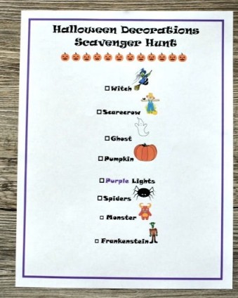 Halloween Scavenger Hunt | Day 8 of Tastefully Frugal's 13 Frightfully Fun Days of Halloween