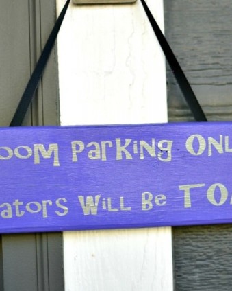 Broom Parking Only Sign Witches-Brooms-Sign