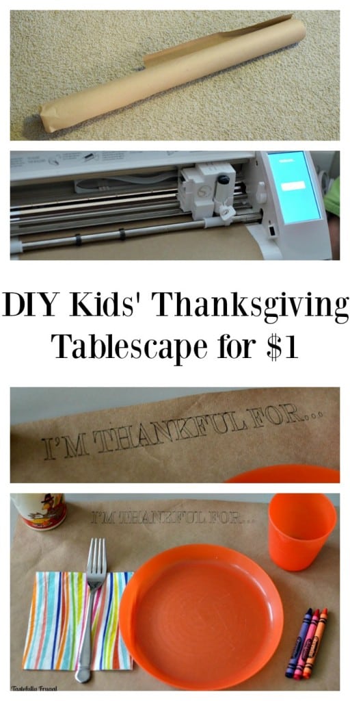 DIY Kids' Thanksgivng Tablescape for $1 | Tastefully Frugal