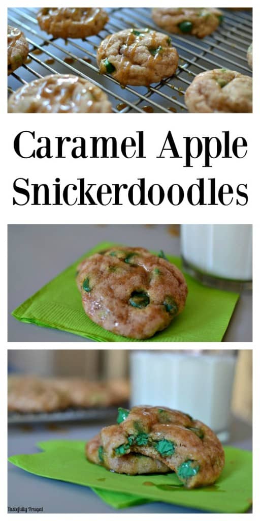 Caramel Apple Snickerdoodles: Soft and Sweet Apple Snickerdoodles drizzled with gooey caramel sauce | Tastefully Frugal ad #NestleHolidayBaking @verybestbaking