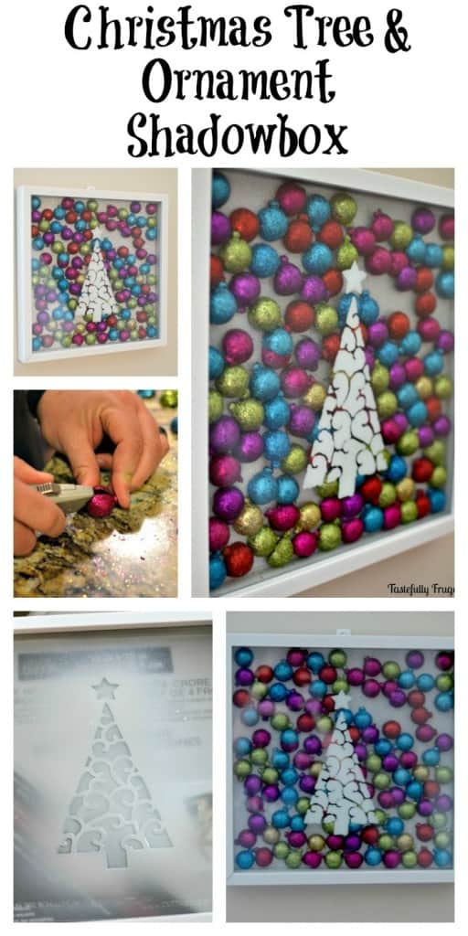 Christmas Tree & Ornament Shadow Box | Tastefully Frugal 