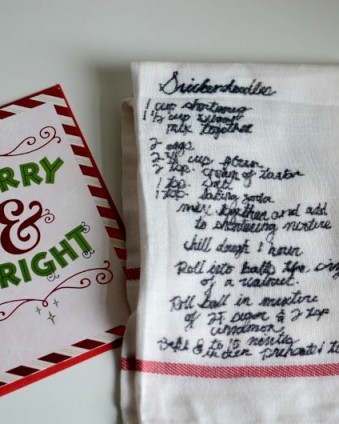 DIY Recipe Dish Towels: Make these sentimental gifts in a few minutes and for only a few dollars | Tastefully Frugal ad #SendHallmark #CollectiveBias