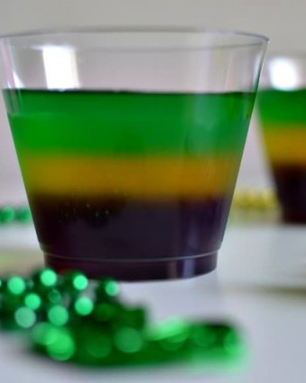 Mardi Gras Jello Treats Mardi Gras Jello Treat: An easy, non-alcoholic treat to celebrate Fat Tuesday | Tastefully Frugal
