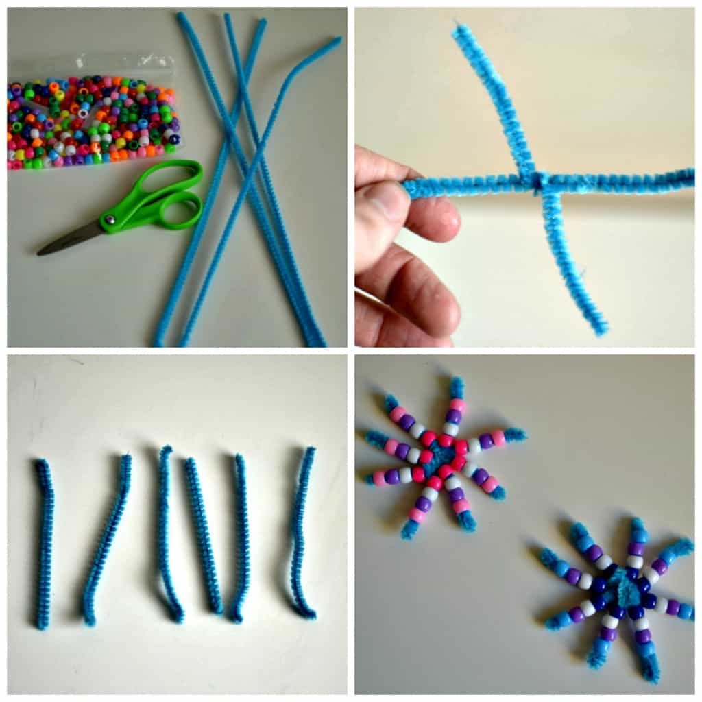 5 Winter Crafts for Toddlers: Snowflake Magnets|Tastefully Frugal