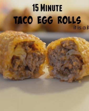 15 Minute Taco Egg Rolls | Tastefully Frugal