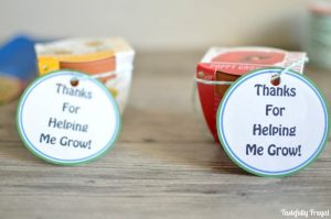 Thanks For Helping Me Grow: Make these teacher gifts for $1 | Tastefully Frugal