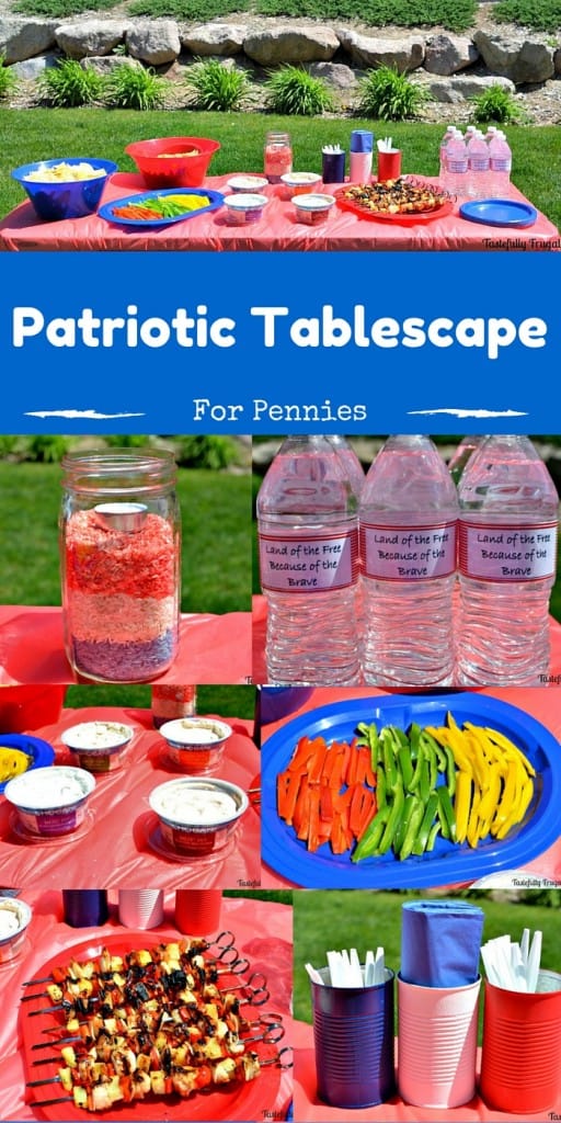 Create a Festive Table for Memorial Day or 4th of July in an hour and for pennies | Tastefully Frugal AD #DipintoMeze #CollectiveBias