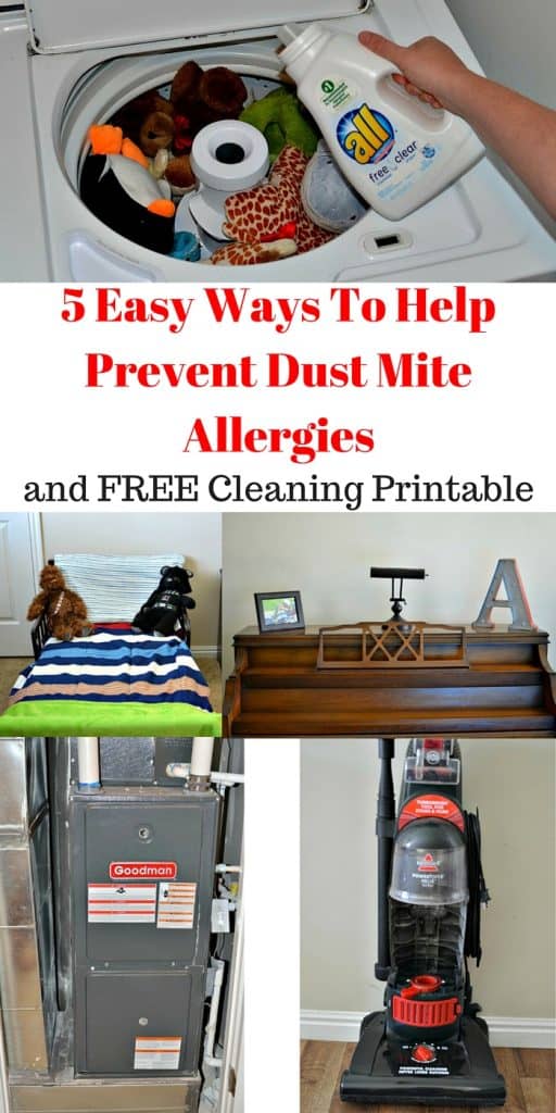 Keep dust mite allergies under control with these 5 easy to do tips and cleaning schedule. AD #FreeToBe