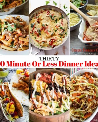 Thirty Dinner Ideas That Take 30 Minutes or Less To Make: Perfect for Back To School | Tastefully Frugal