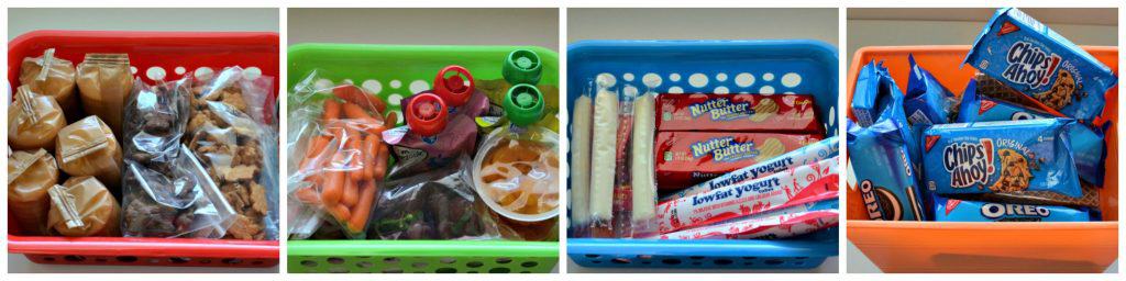 Color Coded Snack Station: Perfect for Back to School! AD #PackSnacksTheyLove