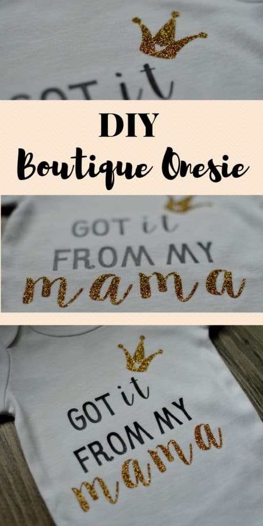 DIY Boutique Style Onesie: Make this onesie for your little princess for a fraction of the price it cost in a boutique | Tastefully Frugal