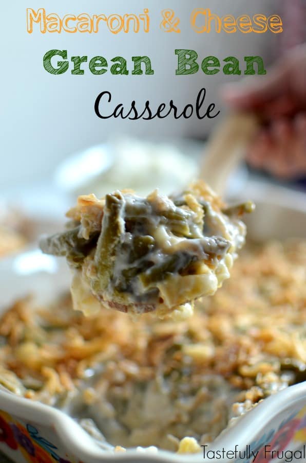 Macaroni & Cheese Grilled Bean Casserole - Tastefully Frugal