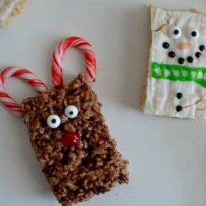 Frosty & Rudolph Rice Krispie Treats: Festive Holiday Treats Made In Minutes AD #TidingsandTreats