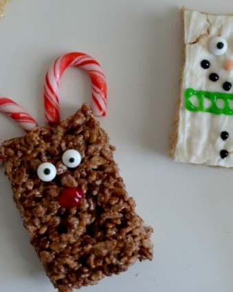 Frosty & Rudolph Rice Krispie Treats: Festive Holiday Treats Made In Minutes AD #TidingsandTreats