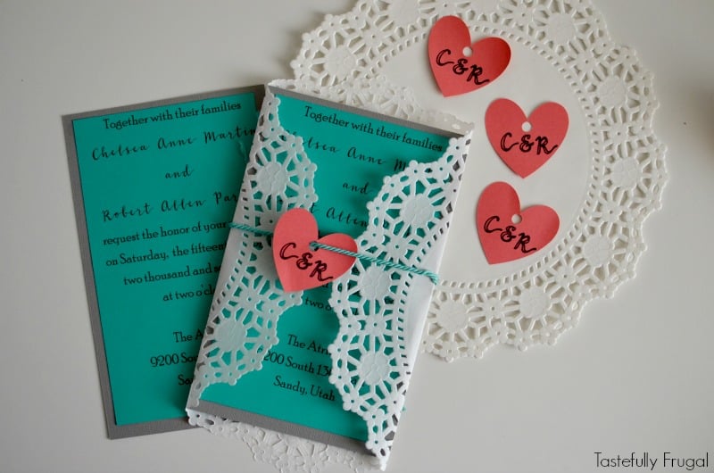 DIY Wedding Invitations with Cricut: Make your own invitations for pennies! #ad