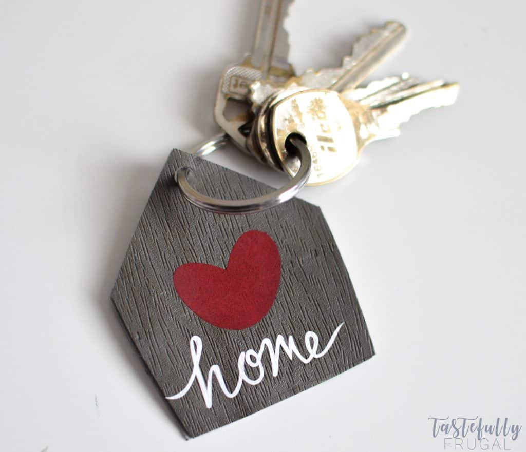 Make this Leather Home Keychain in just minutes with the new Cricut Maker!