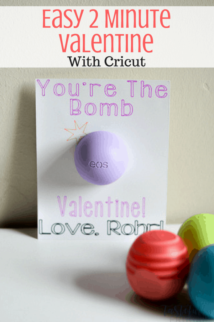 Make these Bomb Valentines in 2 minutes or less with your Cricut!
