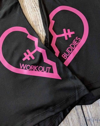These workout tees are so fun and easy to make with the new Cricut SportFlex Iron on #ad #CricutMade #CricutStrongBond