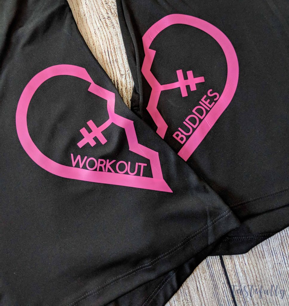 These workout tees are so fun and easy to make with the new Cricut SportFlex Iron on #ad #CricutMade #CricutStrongBond