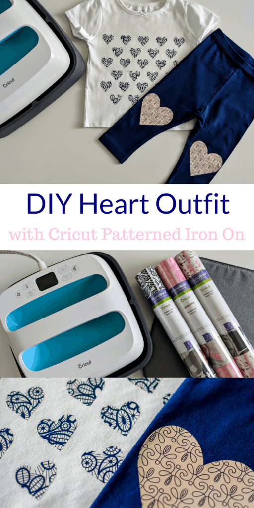 Make this cute shirt and leggings in less than 5 minutes with the new Cricut Patterned Iron On #ad #CricutStrongBon #Cricut #CricutMade