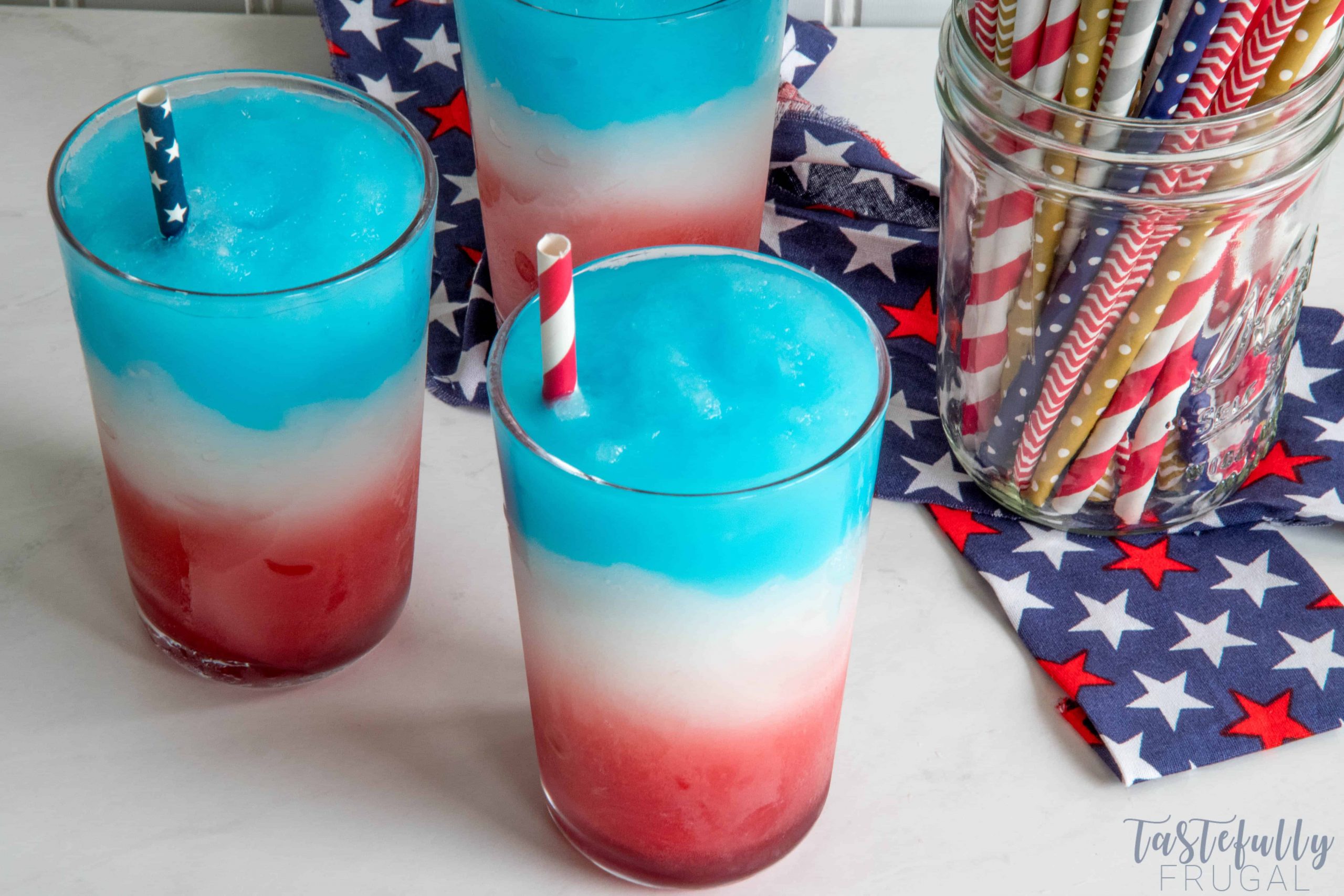 4th of July Slush Recipe - Tastefully Frugal