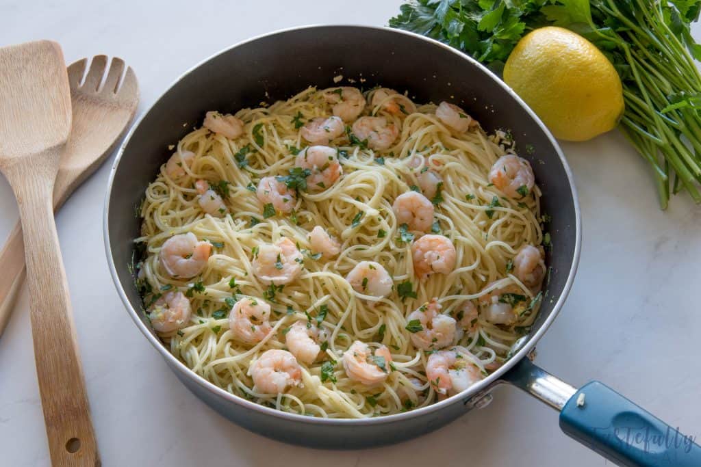 This Shrimp Scampi is a quick and easy dinner recipe is packed full of flavor and is sure to be a crowd pleaser!