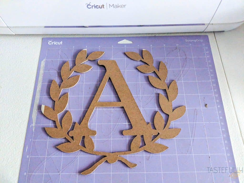 Make this wreath for less than $10 with the Cricut Maker!