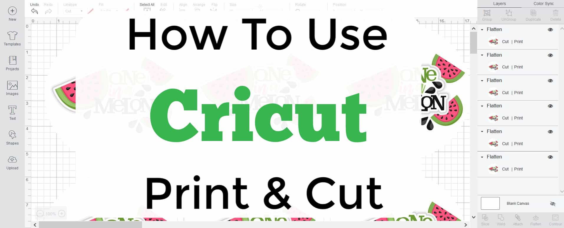 How To Print And Cut Outline On Cricut