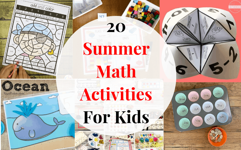 Don't let your kids get the summer slide this year - check out these summer math activities perfect for elementary school ages!