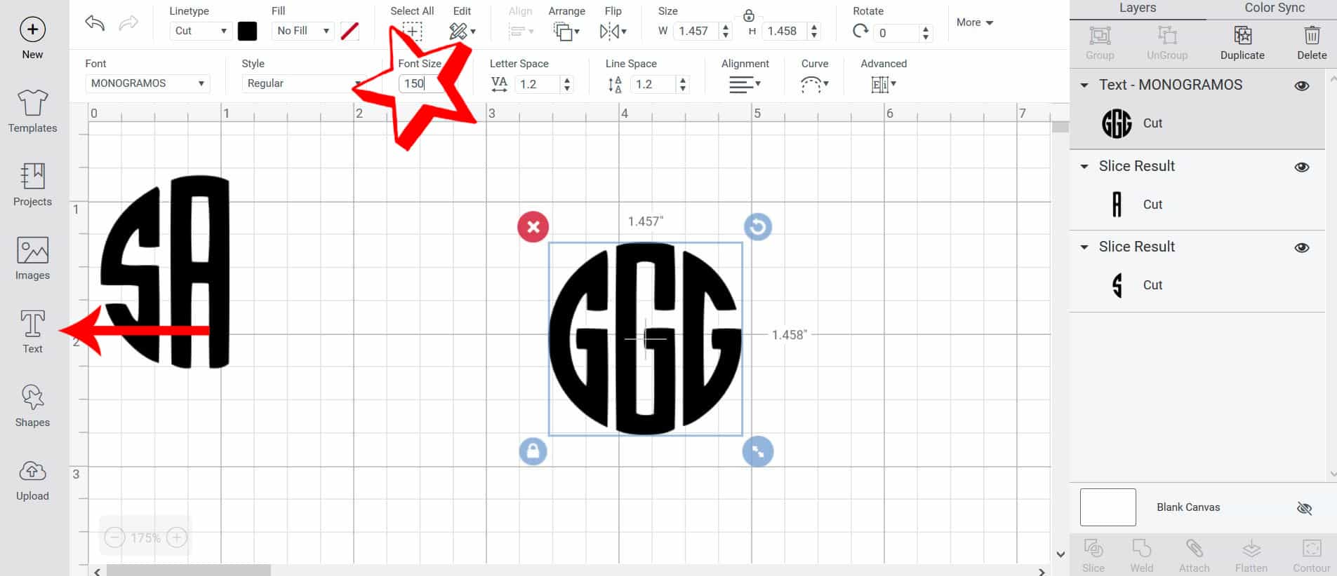 How To Make A Monogram In Cricut Design Space - Tastefully Frugal
