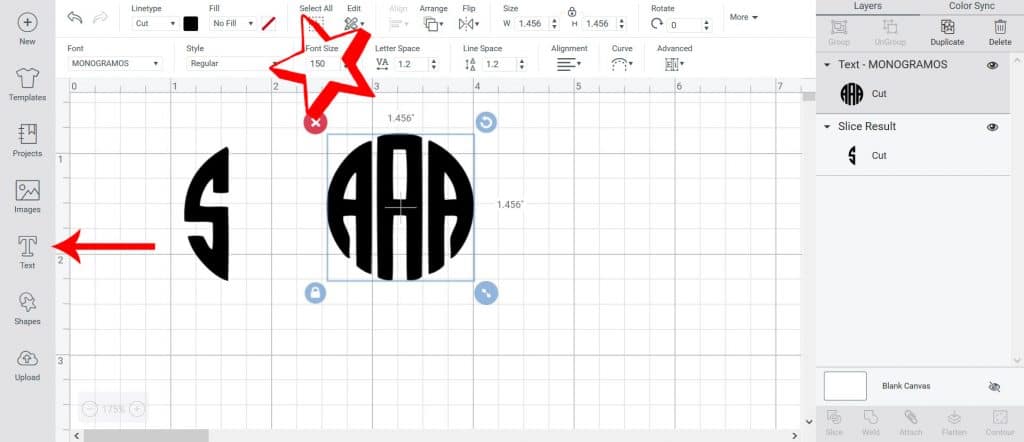 Learn how to create a monogram using free fonts in Cricut Design Space