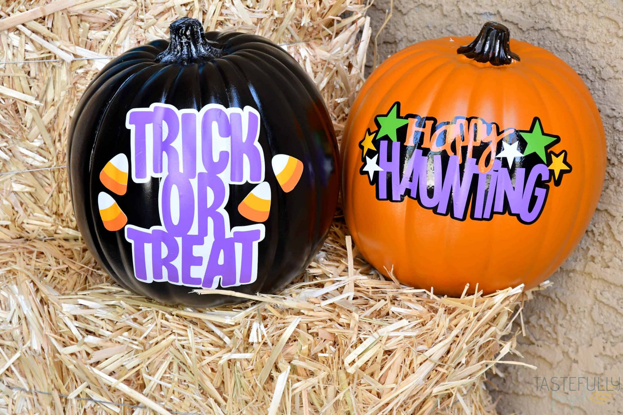 No Carve Halloween Pumpkins with Cricut - Tastefully Frugal