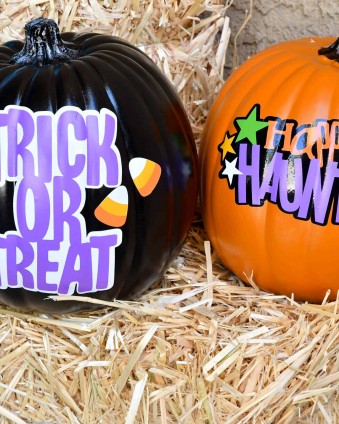 Easy DIY Pumpkins made with your Cricut. Quick Halloween Projects