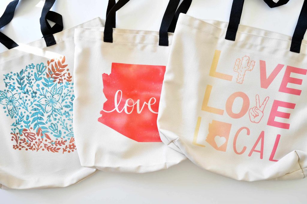 Make your own Reusable Shopping Bags with Cricut #ad #cricutcause