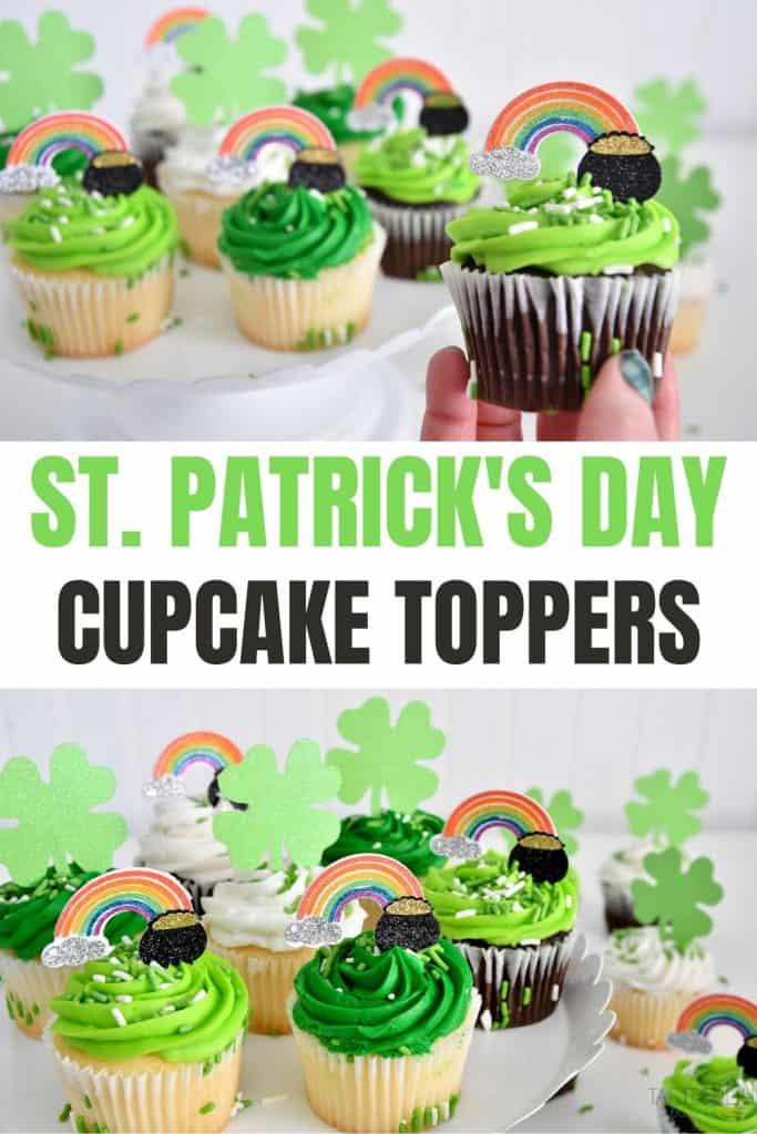 Make Cupcake Toppers for St Patrick's Day with your Cricut!